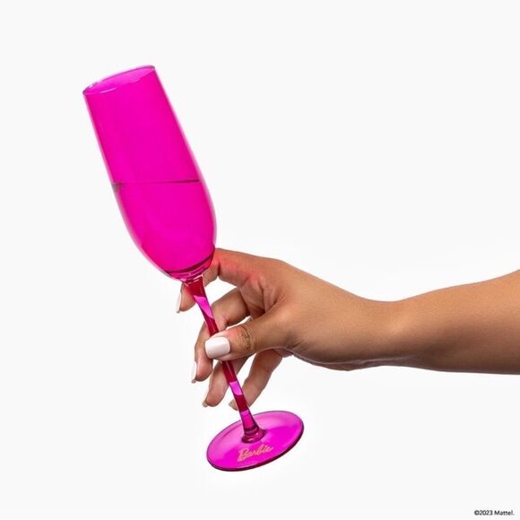 New BARBIE GLASSWARE CHAMPAGNE FLUTES - Picture 7 of 10
